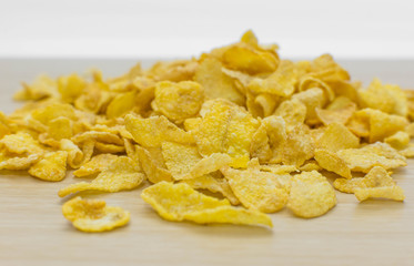 corn flakes and texture, for morning breakfast