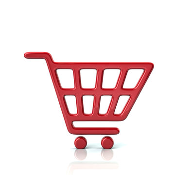 Red shopping cart icon