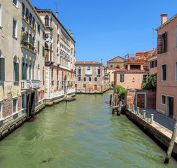 Obraz na płótnie Canvas Venice - Beautiful canal in Venice