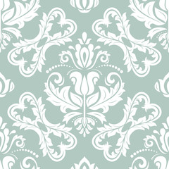 Oriental classic blue and white pattern. Seamless abstract background with repeating elements. Orient background