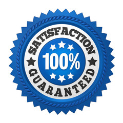 Satisfaction Guaranteed Label Isolated