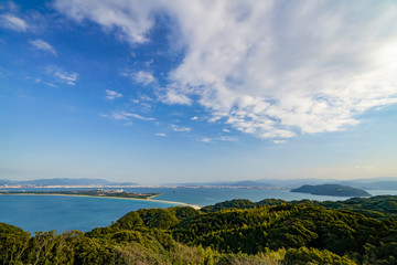 志賀島　海ノ中道　夕景