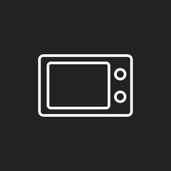 Microwave flat vector icon. Microwave oven symbol logo illustration.
