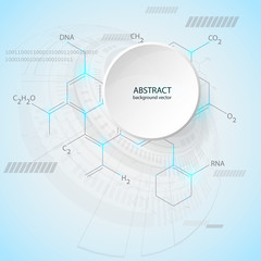Abstract molecules medical background concept template design Vector Illustration.