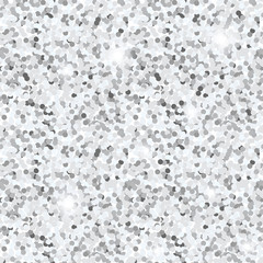 Seamless pattern silver glitter. Vector illustration.