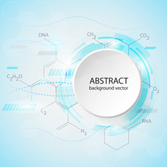 Abstract molecules medical background concept template design Vector Illustration.