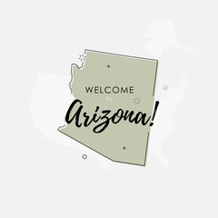 Welcome to Arizona grey sign