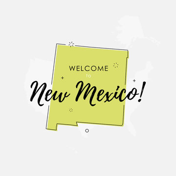 Welcome to New Mexico green sign