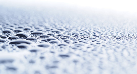 Drops on a dark glass background