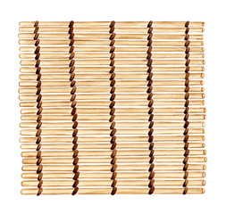 bamboo sushi mat, watercolor hand painted illustration of wooden carpet