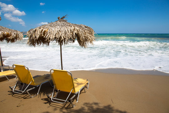 kalyves beach of Crete in Greece