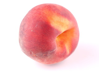 Peach on a white background
