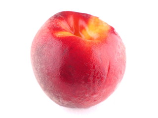 Peach on a white background