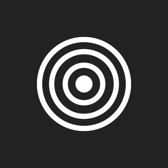 Target aim flat vector icon. Darts game symbol logo illustration. Success pictogram concept.