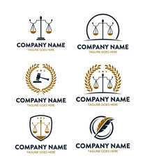 Attorney Law and Justice Logo Template