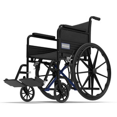 Fototapeta na wymiar wheelchair isolated on white. 3D illustration, clipping path