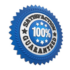 Satisfaction Guaranteed Label Isolated