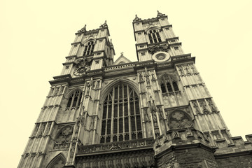 london, england, 02/02/2017 The gothic looking place of worship Westminster abbey in westminster london.