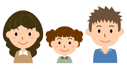 家族（父、母、娘）