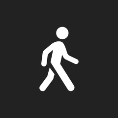 Fototapeta na wymiar Walking man vector icon. People walk sign illustration.