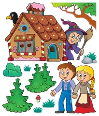 Washable wall murals For kids Hansel and Gretel theme set 1