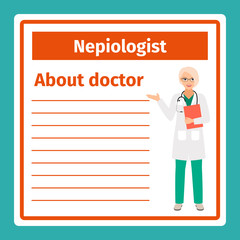 Medical notes about nepiologist