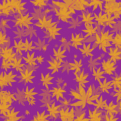 Seamless repeating pattern of leaves