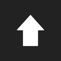 Arrow up vector icon. Forward arrow sign illustration.
