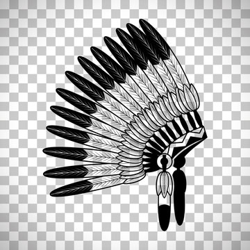 American Indian feathers war bonnet
