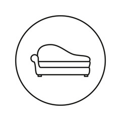 Soft sofa icon.