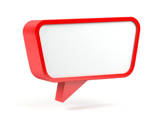 Speech bubble. 3d rendered illustration