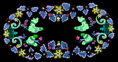 Ukrainian folk embroidery, handmade