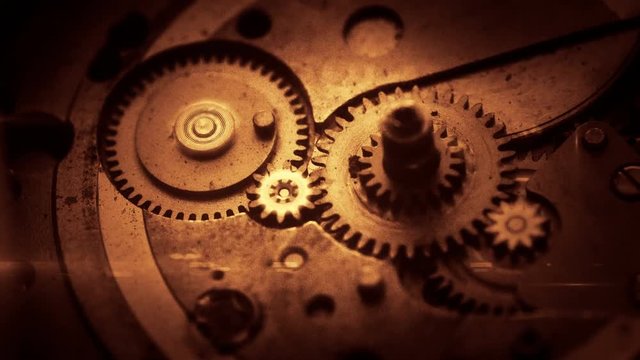 4K footage of steampunk clock work gears turning with composited CG elements. Can be scaled down to 1080p for highest possible quality and details.
