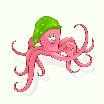 Fun vector illustration of an octopus.
