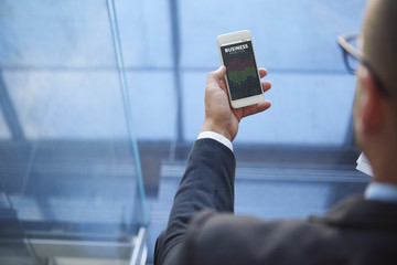 Smart phone used by a modern businessman