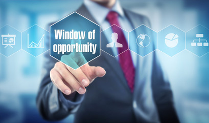 Window of opportunity / Businessman - obrazy, fototapety, plakaty