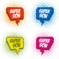 Superson logo superhero