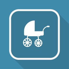 App Button mit Schatten - Babywagen