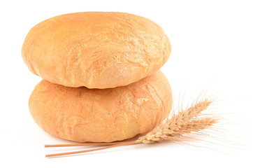bread on a white background