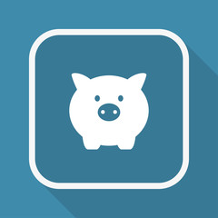App Button mit Schatten - Sparschwein - Geldanlage
