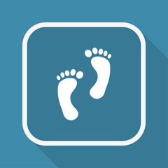 Fototapeta na wymiar App Button mit Schatten - Fußabdruck