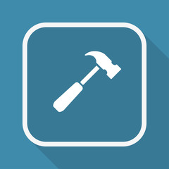 App Button mit Schatten - Hammer - Reparatur