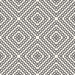 Seamless tracery pattern. Repeated lattice. Symmetric geometric abstract wallpaper. Trellis ethnic motif. Vector illustration