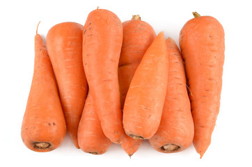 carrots on a white background