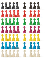 Rows of Token, Different Colors