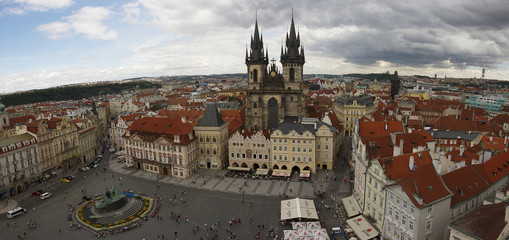 Obraz premium Überblick über die historische Altstadt von Prag