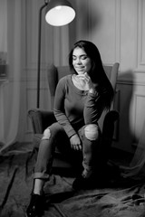 Obraz premium beautiful girl posing for the camera. Room