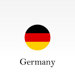 Hanging flag of Germany. German flag concept. Vector illustration. German flag.