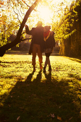 Couple in the park.