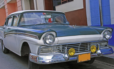Vintage classic american car Cuba